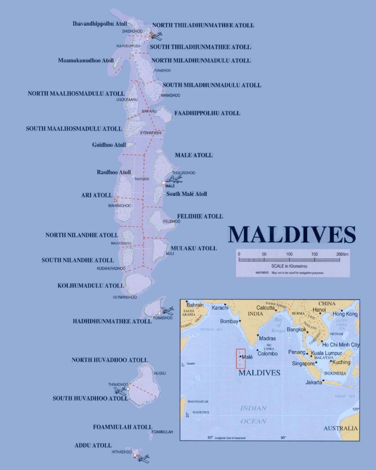 ramani ya maldives kisiasa