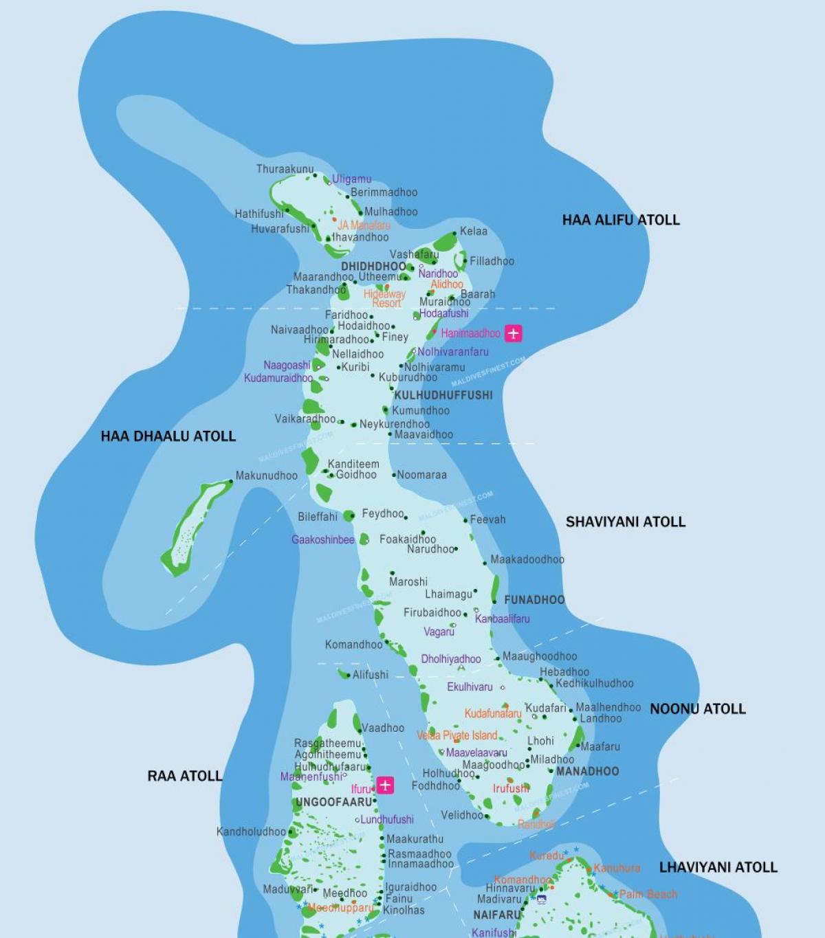 maldives resorts ramani ya eneo