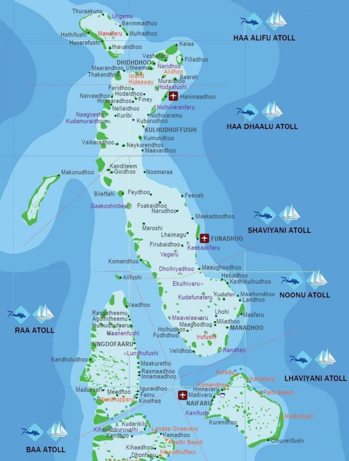 kamili ramani ya maldives