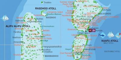 Maldives nchi katika ramani ya dunia