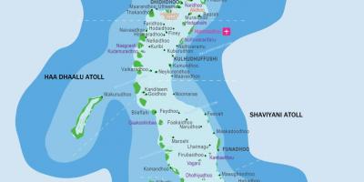 Maldives resorts ramani ya eneo