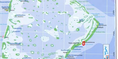 Ramani ya kaskazini kiume atoll maldives